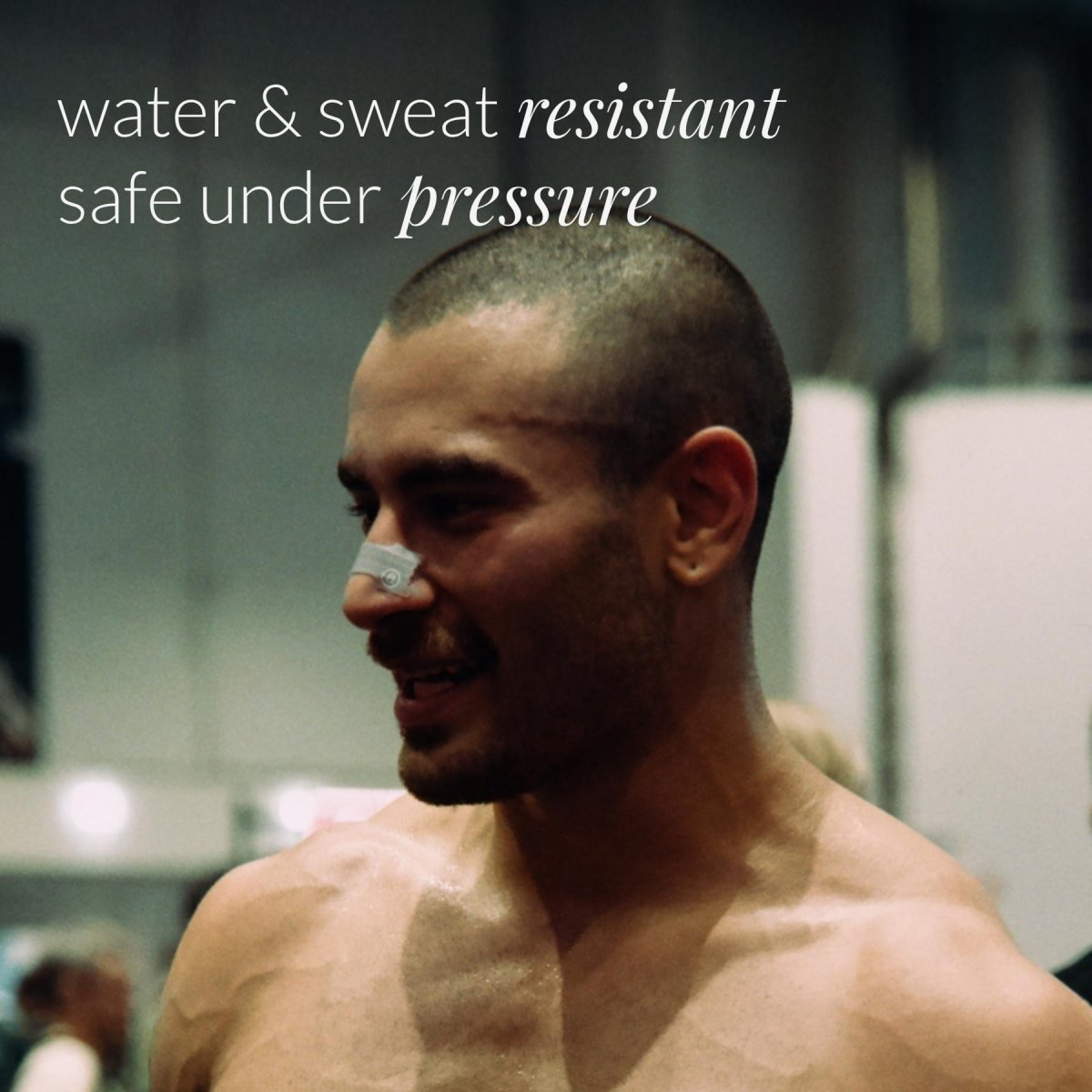 hyrox-athlete-wearing-audemu-nasal-strip-for-winning-and-better-performance