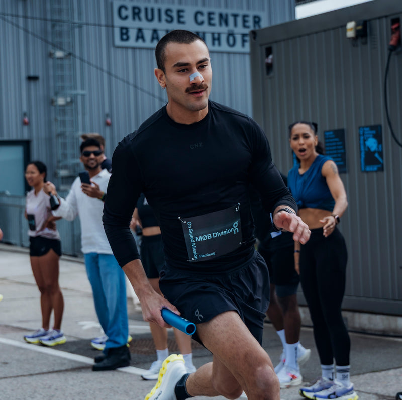 Läufer beim Community Run Hamburg mit Audemu Nasal Strip